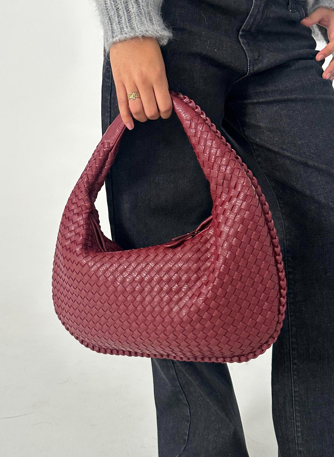 Gala Woven Rounded Shoulder Bag