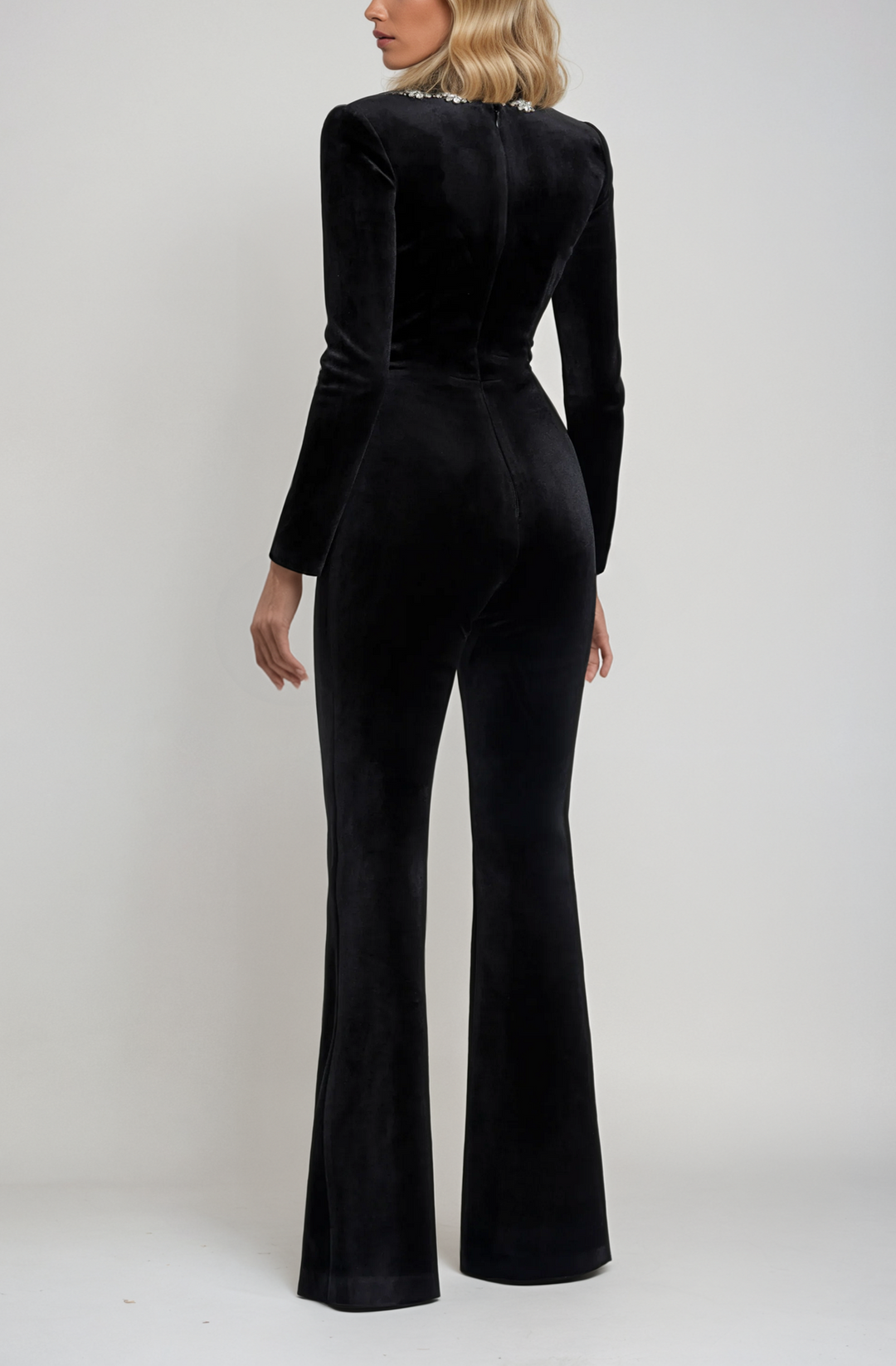 Valentina diamond neck jumpsuit