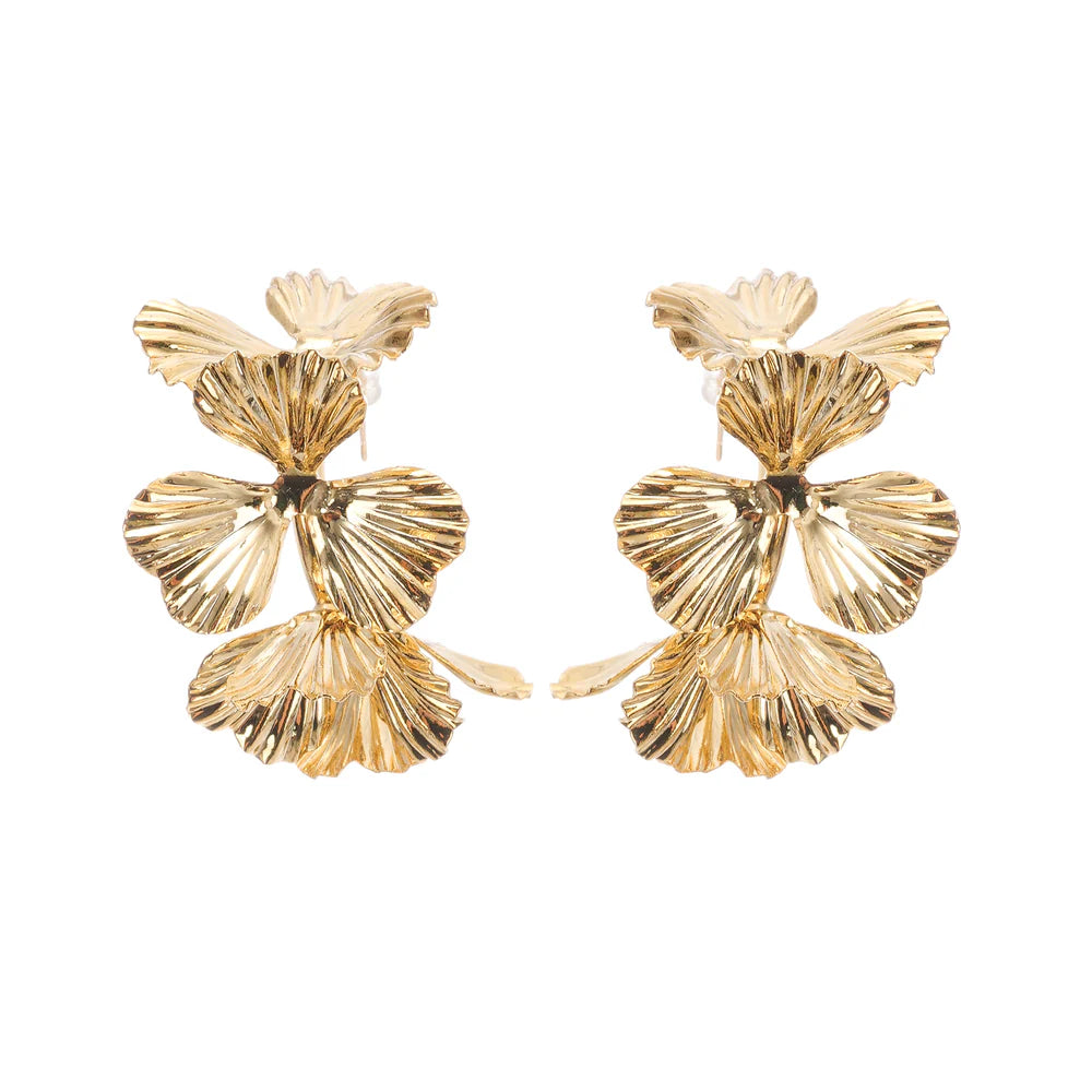 Colette flower gold earrings