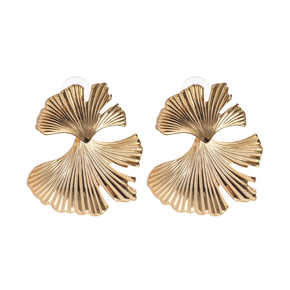 Cassy gold filled ginkgo earrings