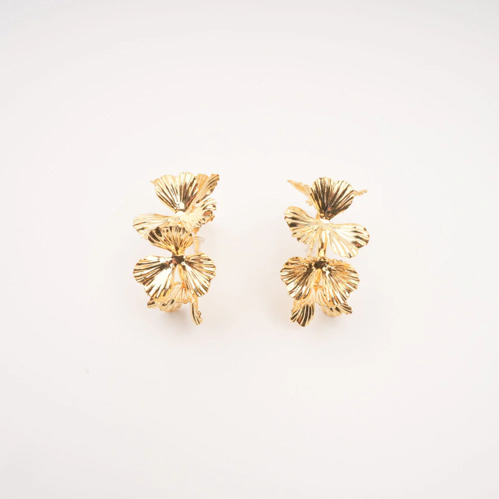 Colette flower gold earrings