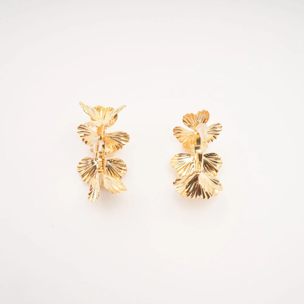 Colette flower gold earrings