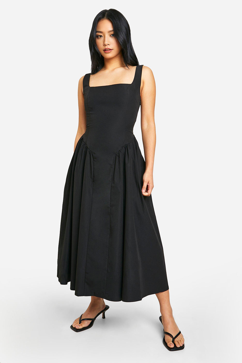 Giorgia Lucia black midi dress