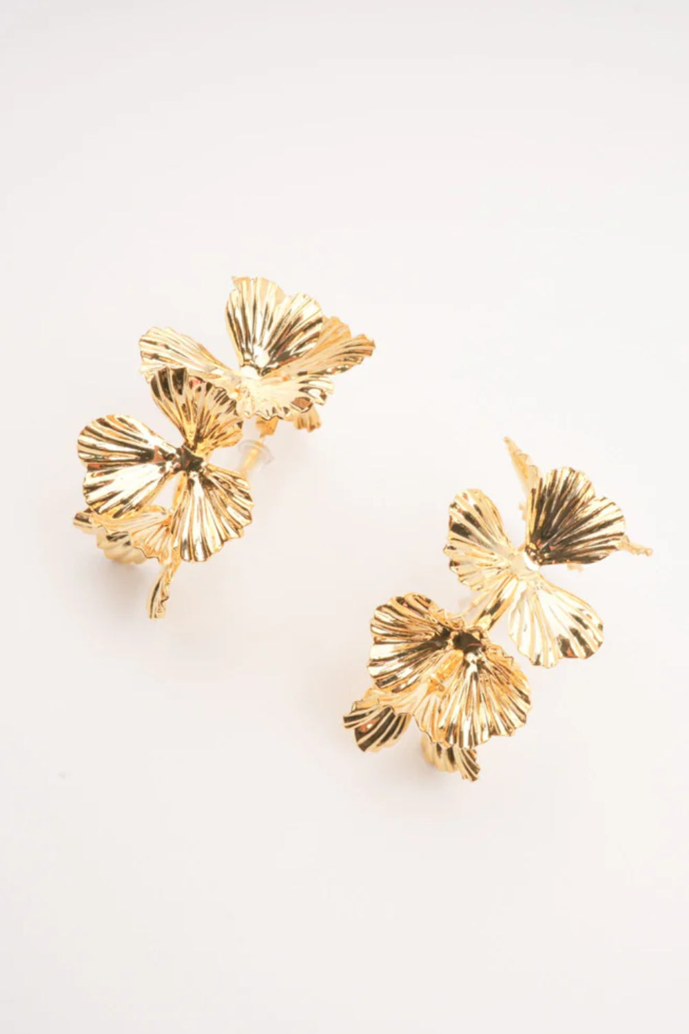 Colette flower gold earrings