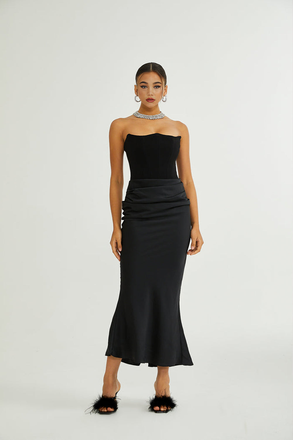 Gina off-shoulder maxi dress