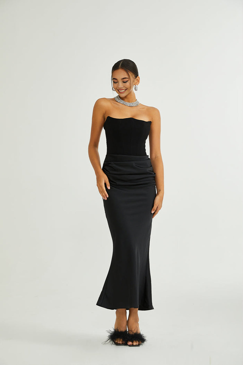 Gina off-shoulder maxi dress