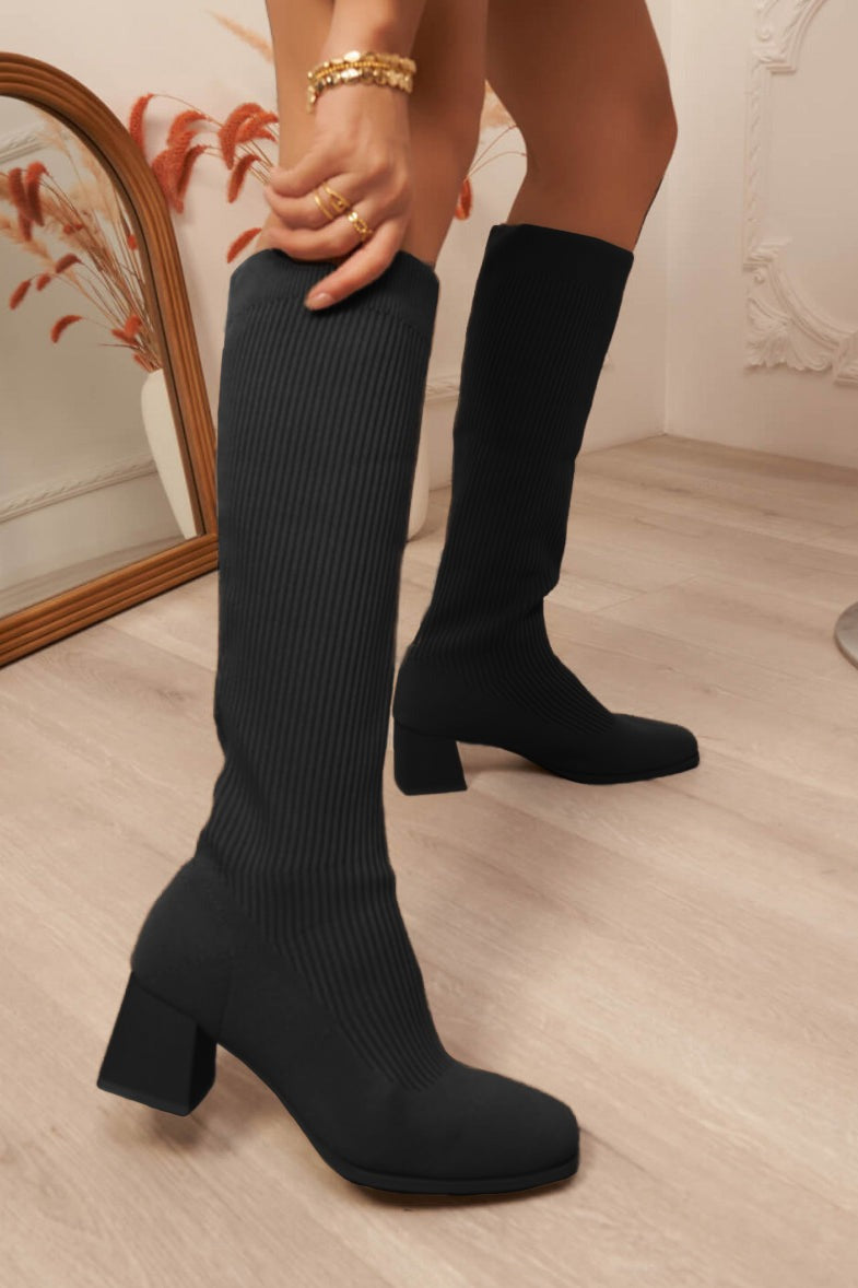 Nina Knit Knee High Boots