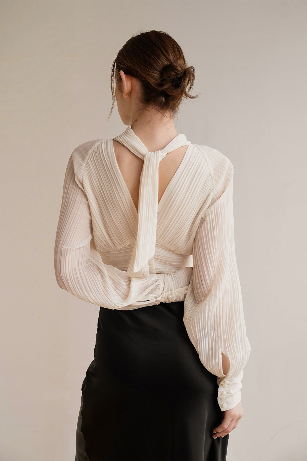 Ina moon pleated top