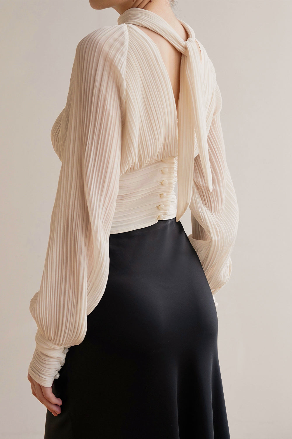 Ina moon pleated top